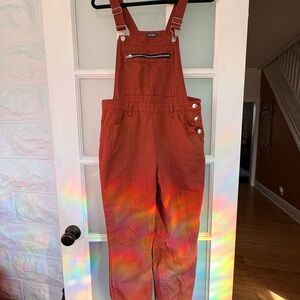Stylish Orange Rust Colored Overalls for Women